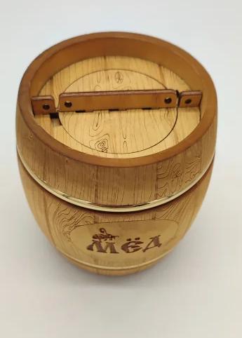 Бочонок для меда Бондарь темный 0,5кг  Фото Бочонок для меда Бондарь темный 0,5кг