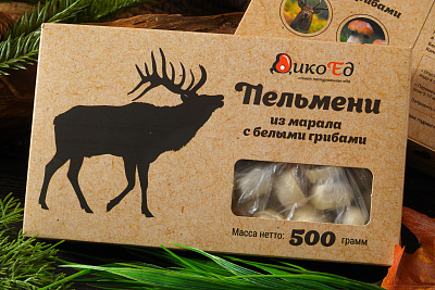 Превью Пельмени из марала с белыми грибами 500 г