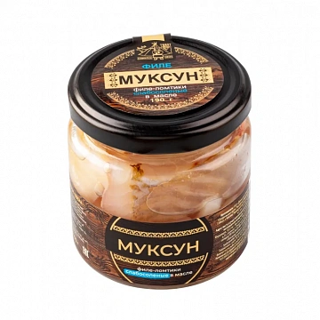 Муксун филе-ломтики слабой соли в масле 190гр Фото Муксун филе-ломтики слабой соли в масле 190гр