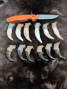 Превью Коготь медведя с головой из металла