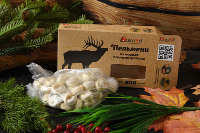 Превью Пельмени из марала с белыми грибами 500 г