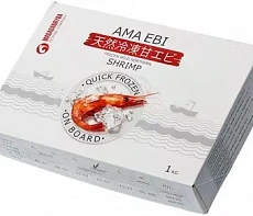Креветка Магаданская сырая AMA EBI 2L ( 51|57), IQF заморозка.