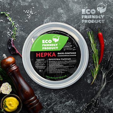 Фото Нерка филе-ломтики слабой соли в масле 200гр