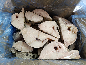 Зубатка пёстрая стейк  Фото Зубатка пёстрая стейк